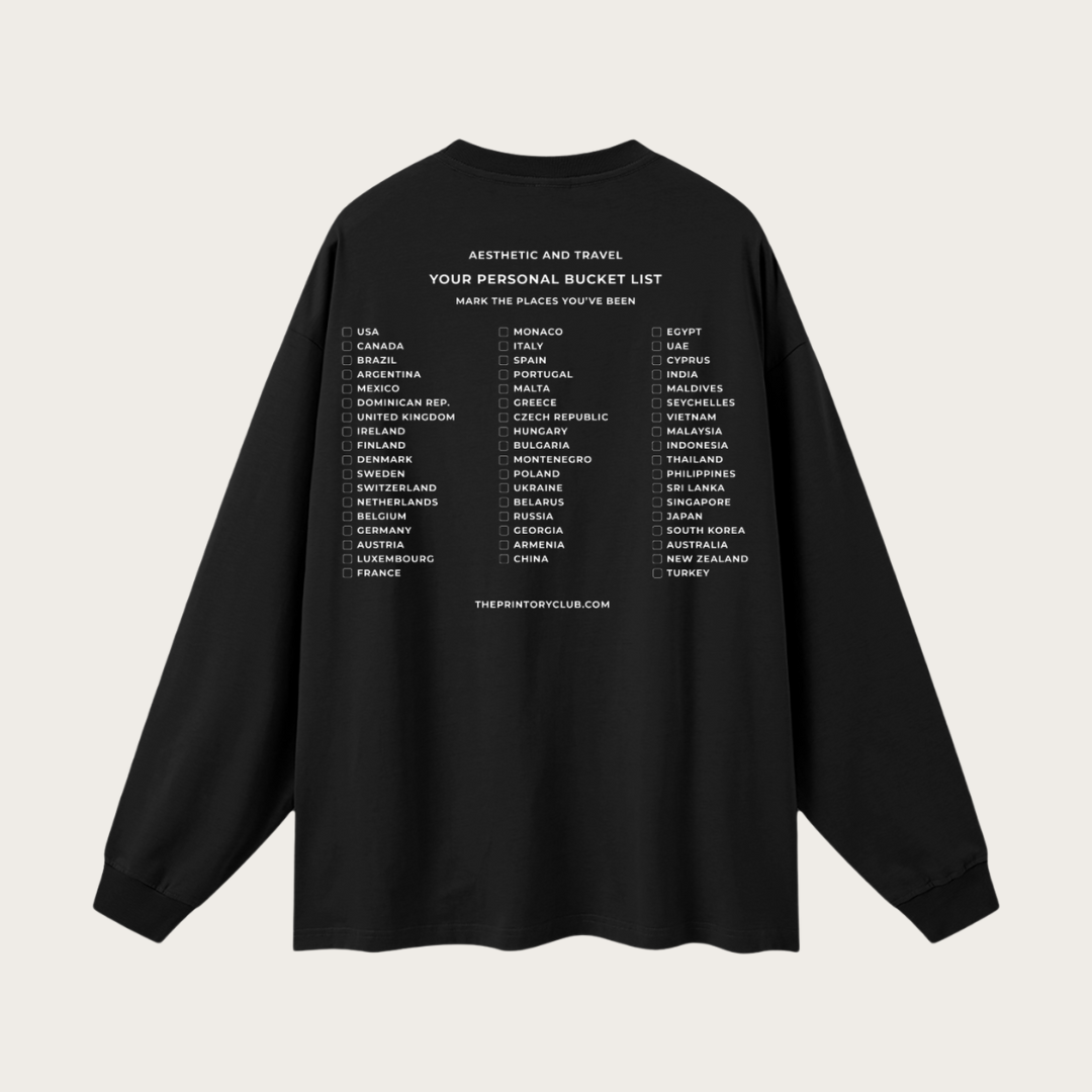 Your Personal Bucket List Oversized Long Sleeve WHITE