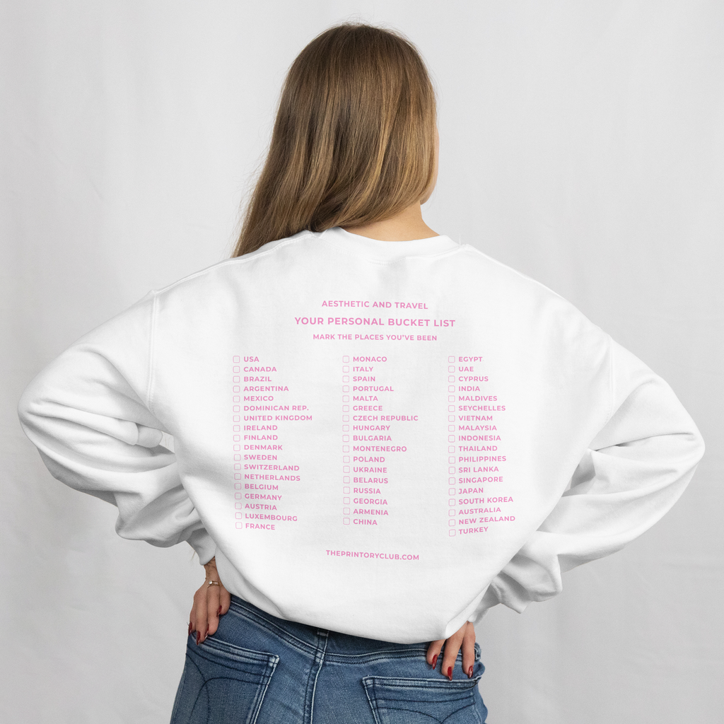 Your Personal Bucket List Oversized Long Sleeve  PINK